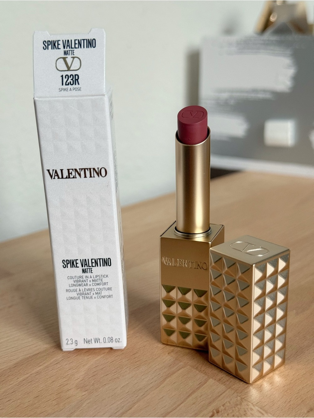 Valentino Spike Matte Lipstick - 123R Spike A Rose